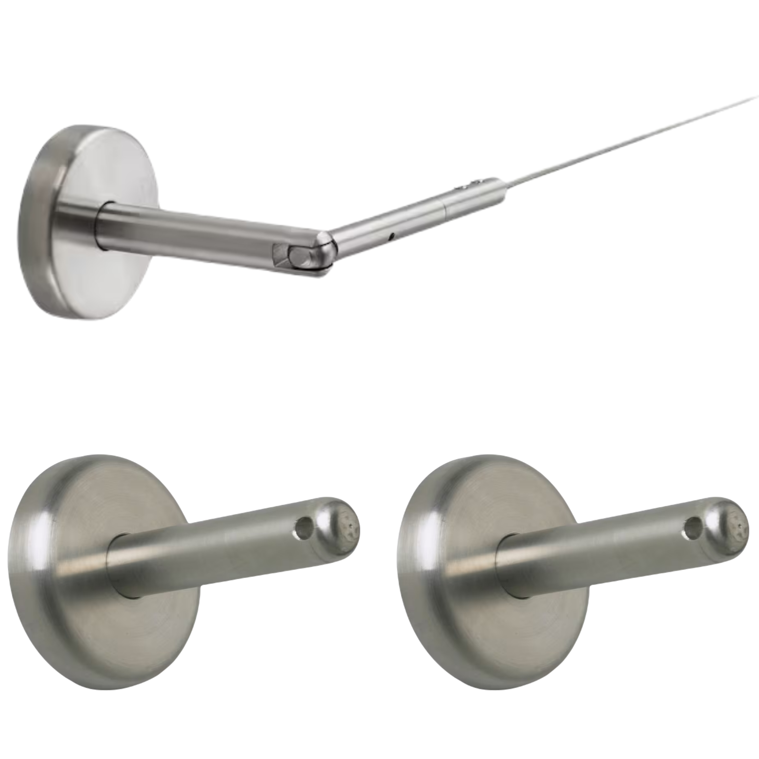 Karnisz linka stalowa do zasłon 2 szt łącznik wspornik do karnisza IKEA 5m