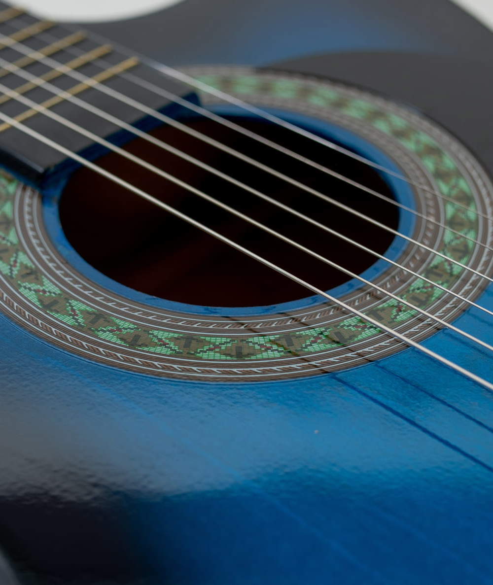 Gitara akustyczna Castelo 4/4 Vintage Niebieska od 12 lat dzieci i dorosłych