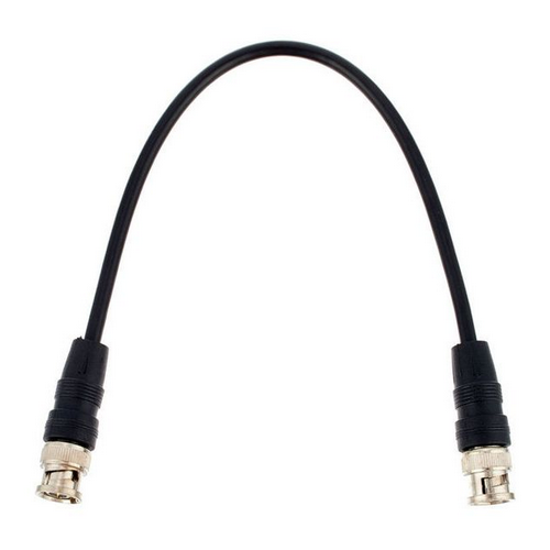 Kabel przewód antenowy BNC 0,25 m czarny 50 Ohm RG58 pro snake
