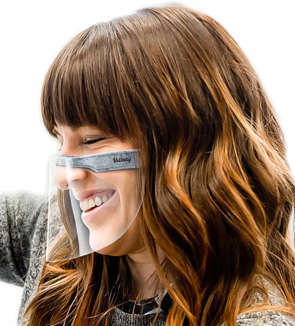 Maseczka przyłbica kosmetyczna medyczna Vitberg Mini Shield 2 szt S Szara