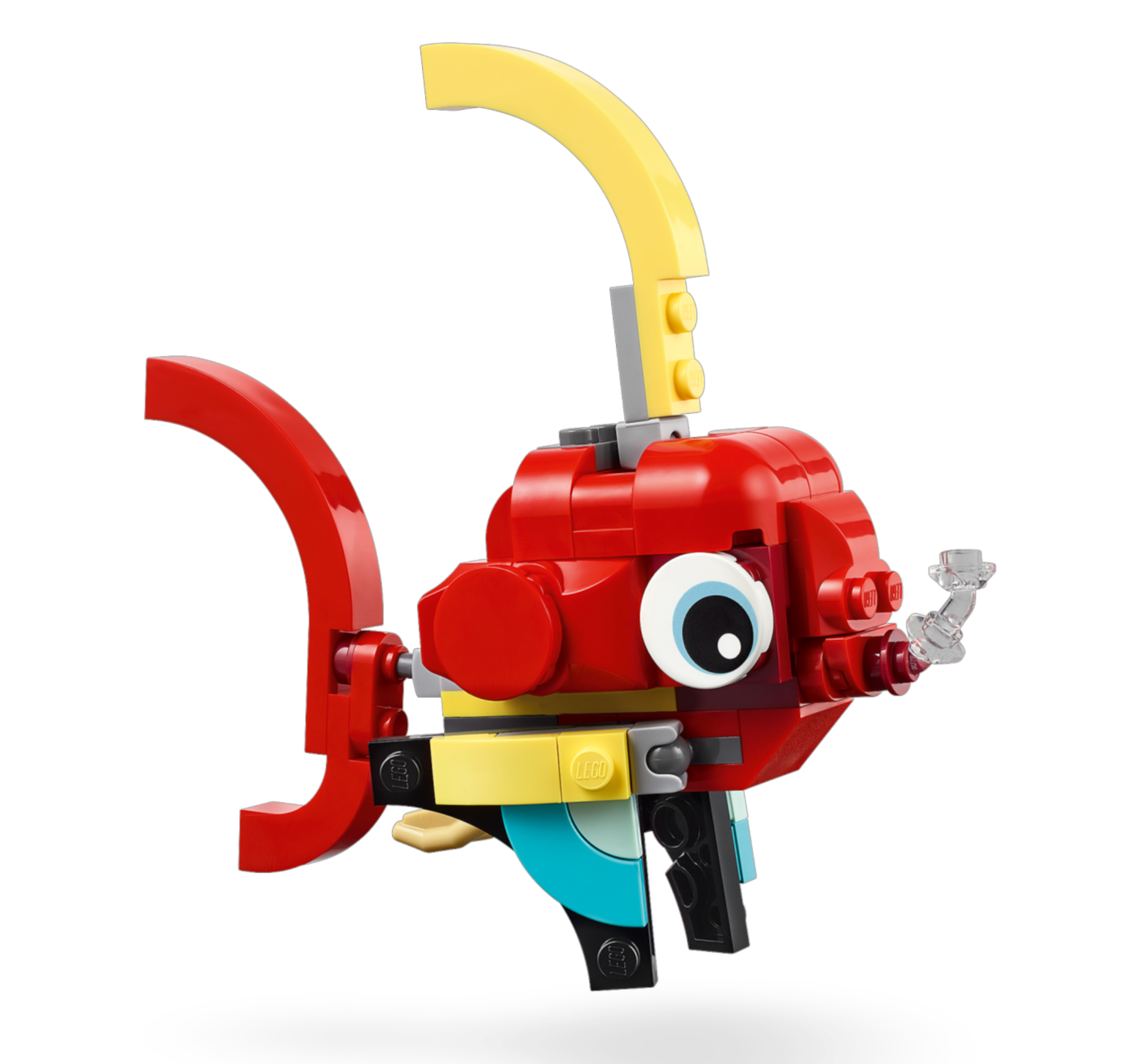 LEGO Creator 3w1 Ruchomy czerwony smok Kolorowa rybka Uroczy feniks 31145