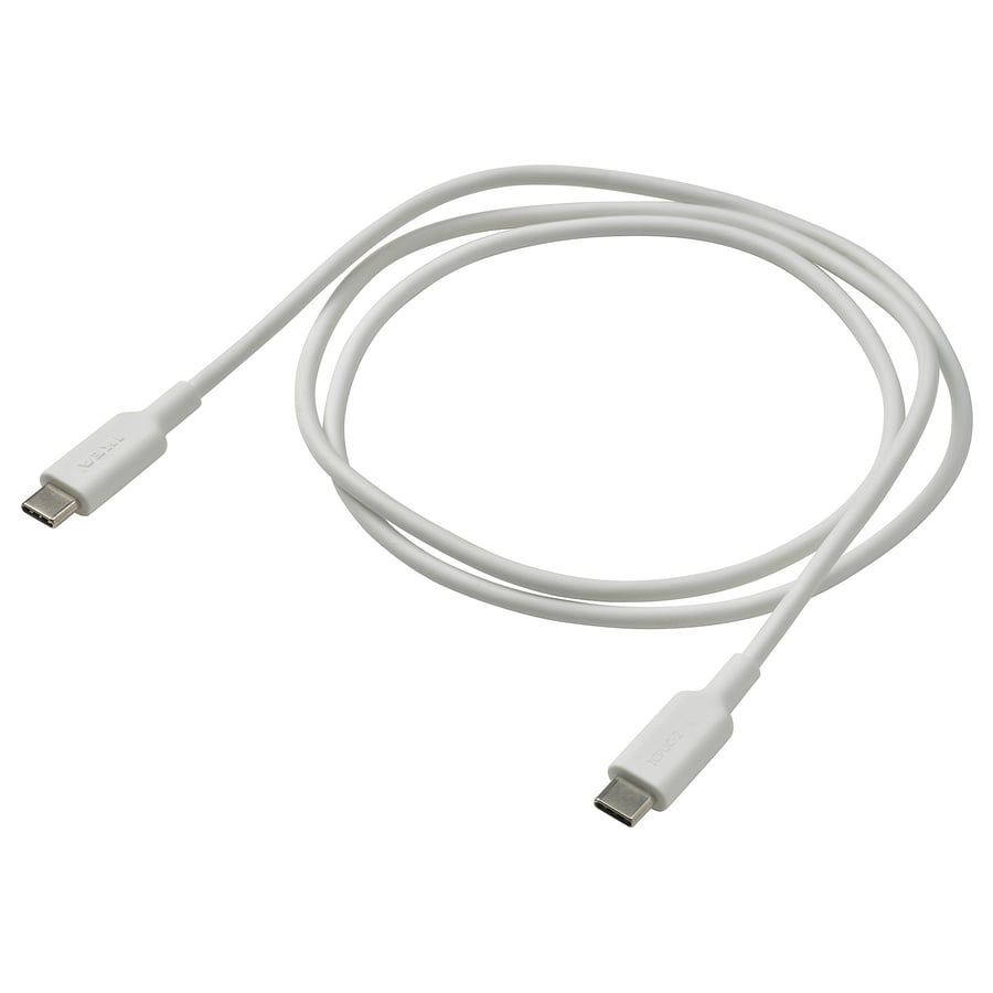 Kabel przewód USB-C USB-C 3A 1 m 480Mb/s szybki IKEA SITTBRUNN biały