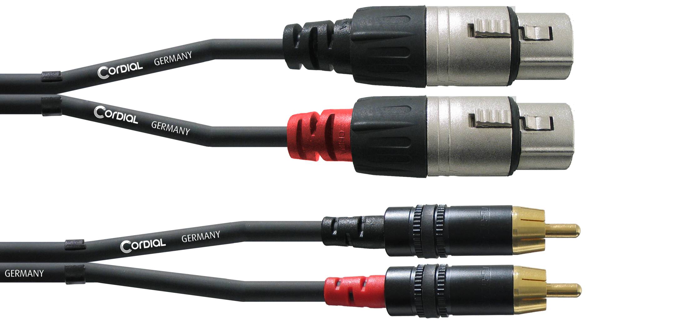 Kabel audio sygnałowy 2x RCA Cinch XLR 1,5m REAN Neutrik Cordial CFU 1.5 FC