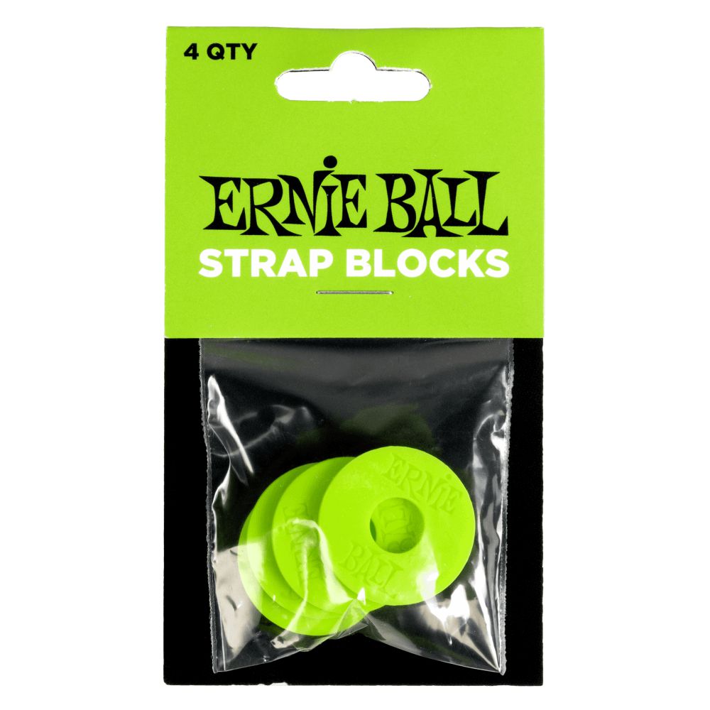 Zabezpieczenie paska Strap Blocks Ernie Ball 5622 4 szt. Zielone