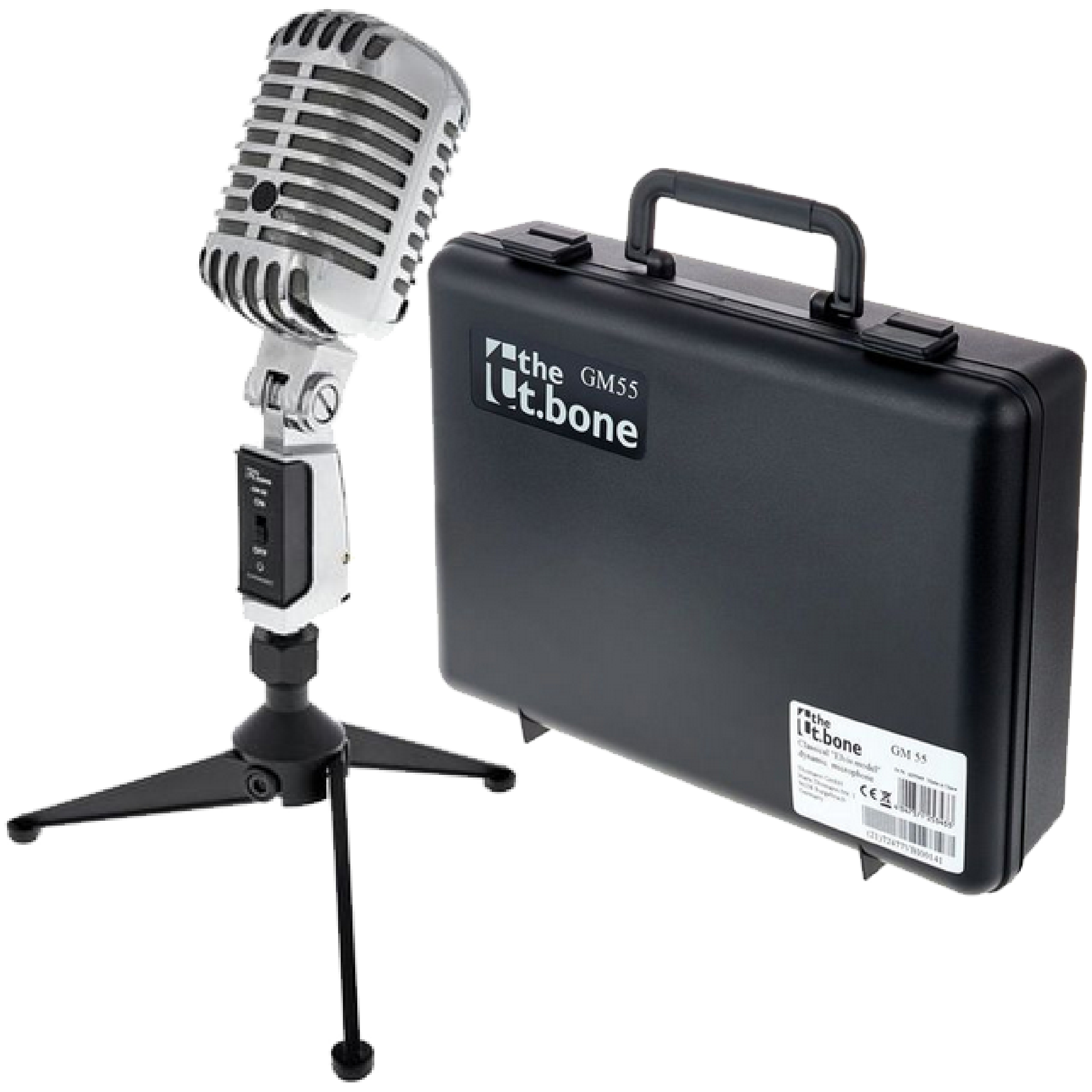 Mikrofon dynamiczny wokalny the t.bone GM55 Elvis Statyw Uchwyt Case ZESTAW
