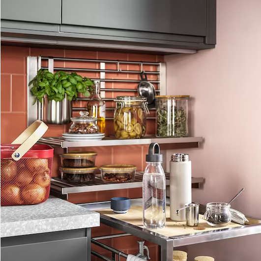 Listwa taśma oświetleniowa blatu kuchennego szafek Ściemniana 30 cm MITTLED srebrny