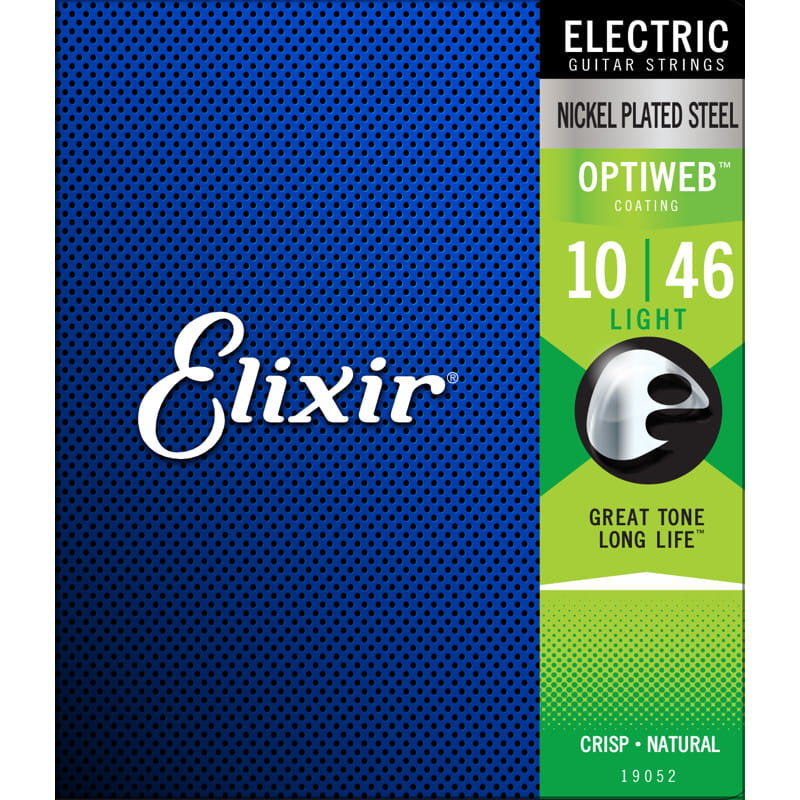 Struny do gitary elektrycznej Elixir 19052 Nickel OPTIWEB Coating 10-46