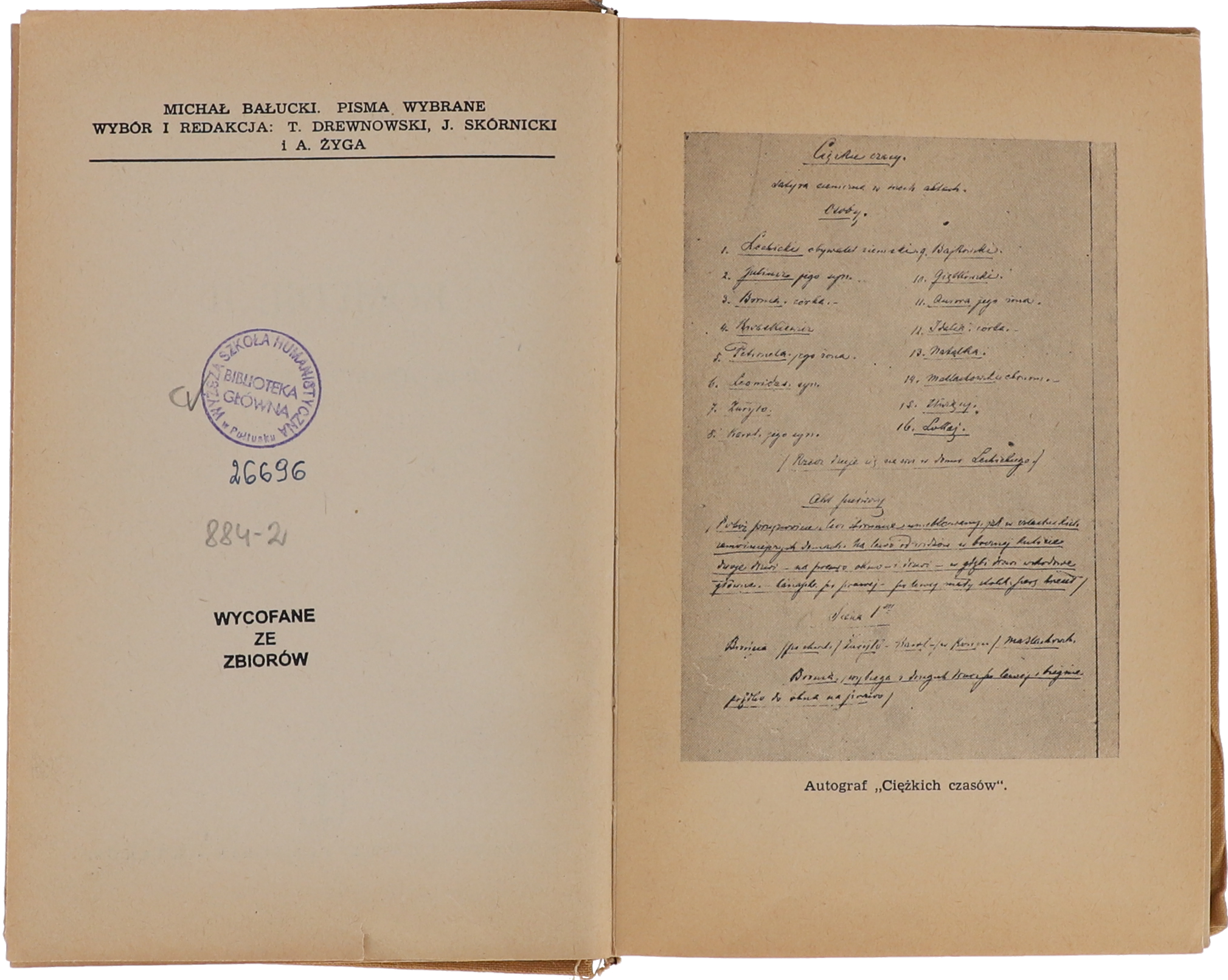 Michał Bałucki Komedie I, II, III seria Pisma wybrane Tom X - XII 1956