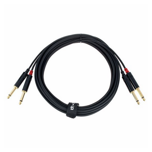 Kabel audio sygnałowy Jack 6,3 mm 6 m pozłacany pro snake TPI-Twin 6.0