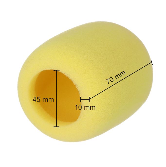 Uniwersalna owiewka osłona przeciwwietrzna gąbka na mikrofon CZARNA 10 szt.