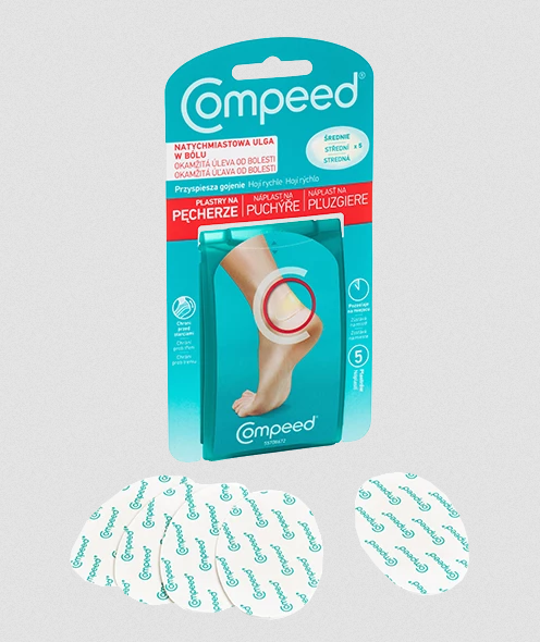 Plastry na pęcherze średnie natychmiastowa ulga 5 szt Compeed