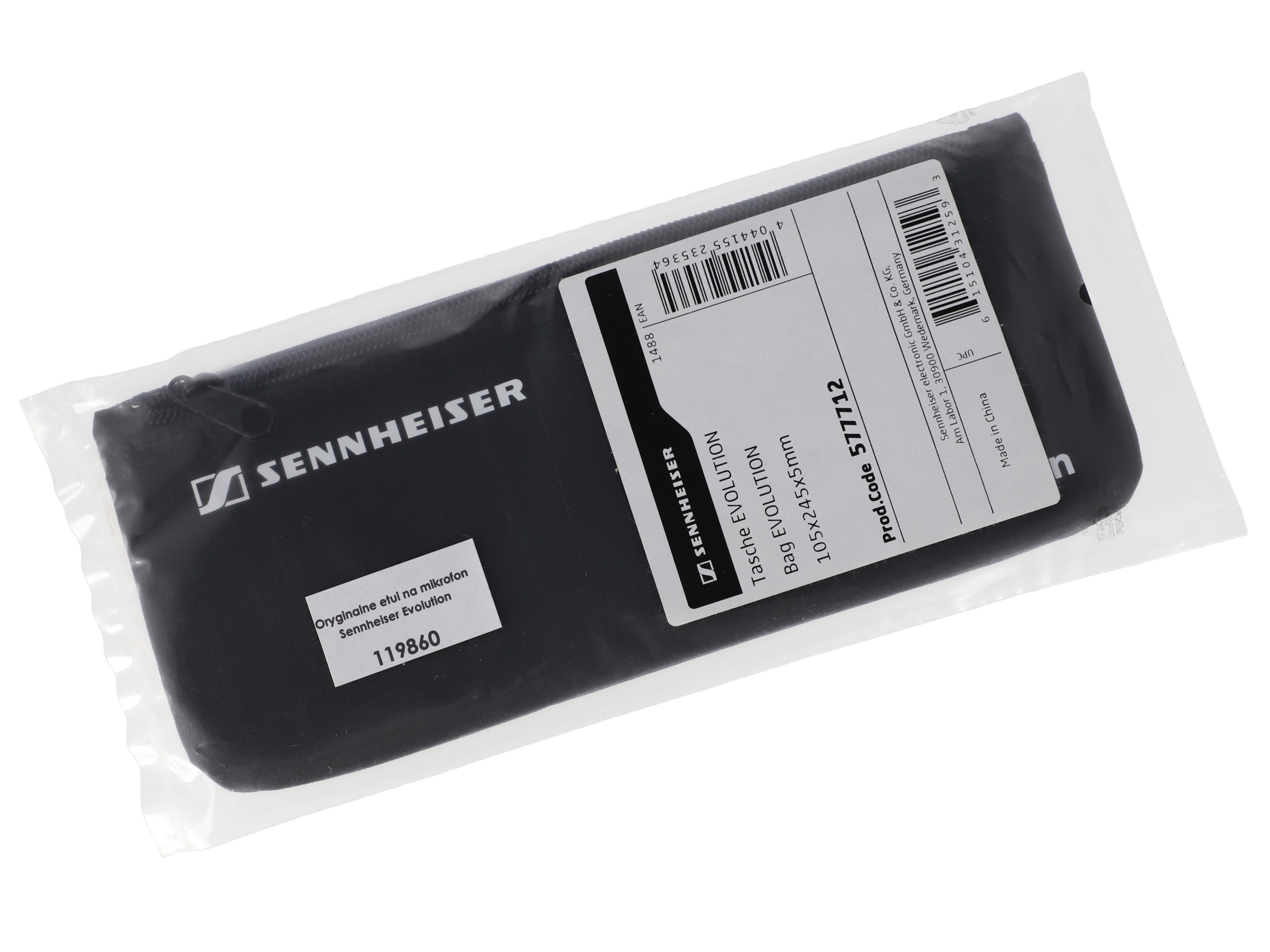 Oryginalne etui na mikrofon przewodowy Sennheiser Evolution 10,5 x 24,5 cm