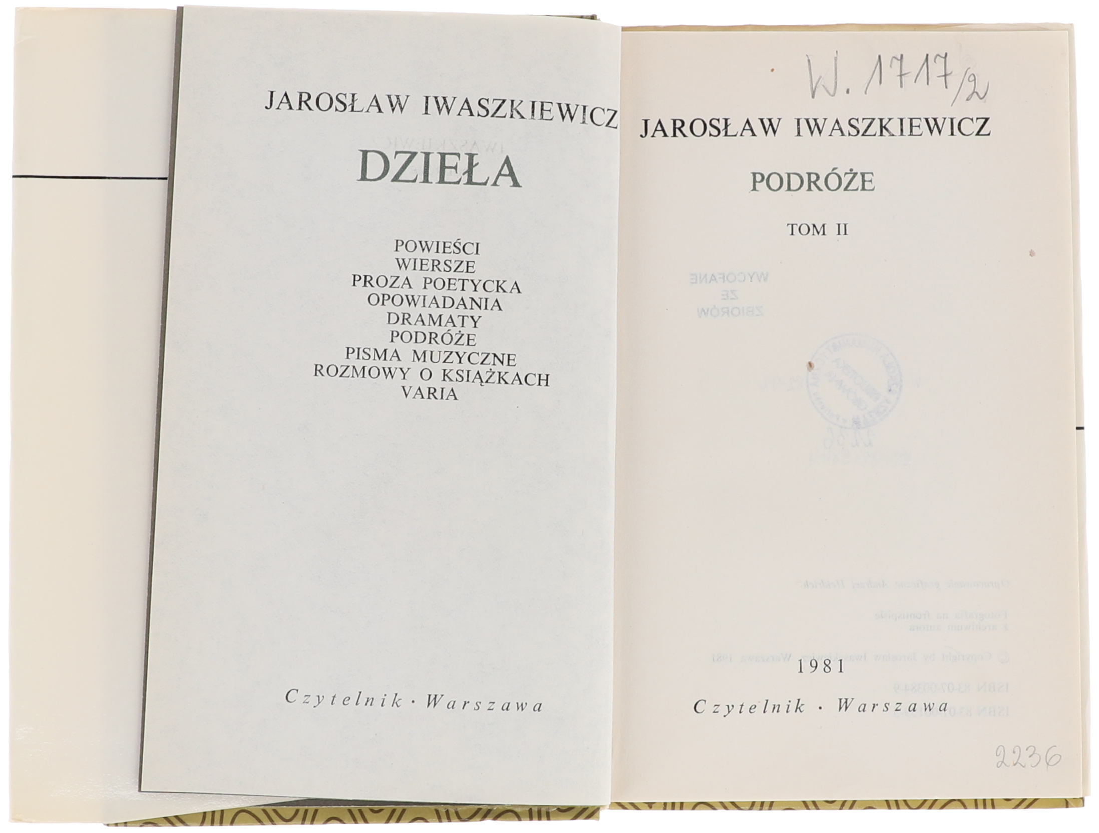 Jarosław Iwaszkiewicz Podróże Tom I i II seria Dzieła 1981