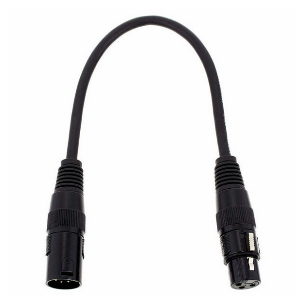 Kabel przejściówka DMX do świateł oświetlenia XLR 5-pin XLR 3-pin pro snake