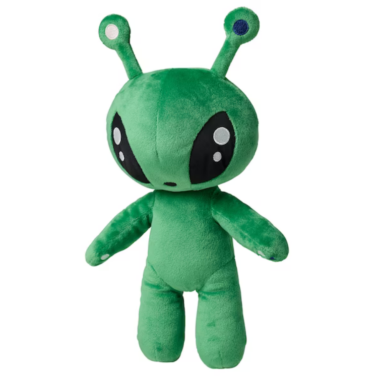 Pluszak maskotka przytulanka kosmita UFO ufoludek zielony AFTONSPARV 34 cm