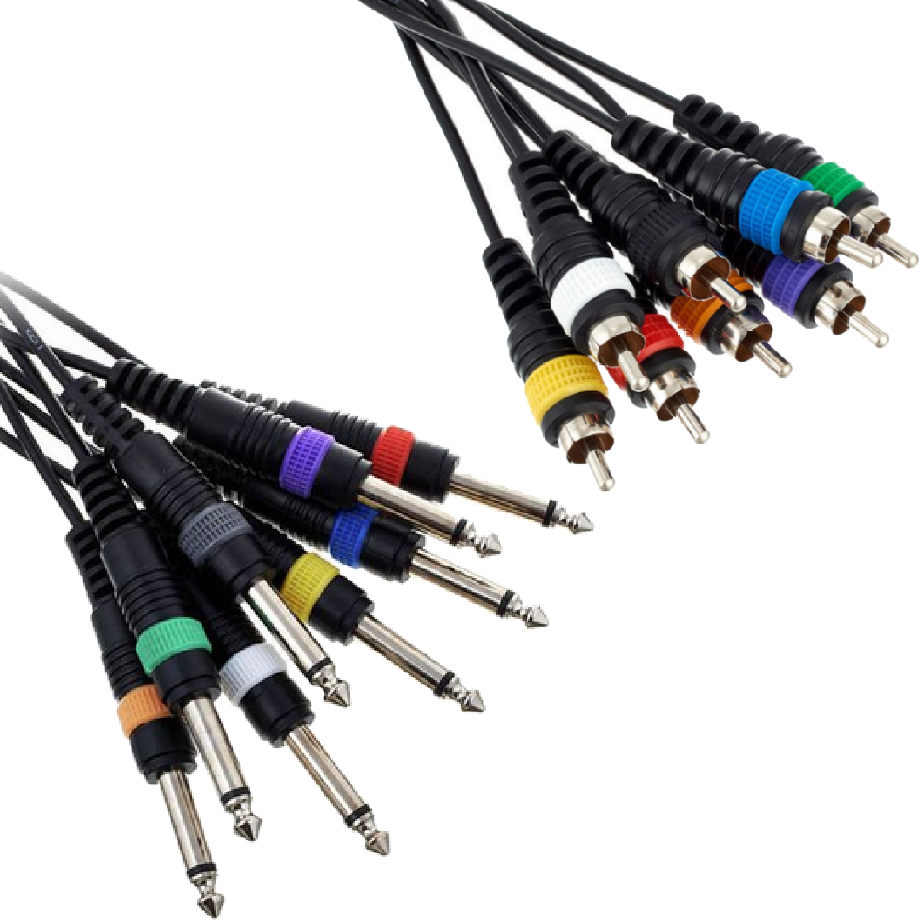 Kabel wieloparowy multicore audio 8x RCA Cinch Jack 6,3 mm 5 m the sssnake