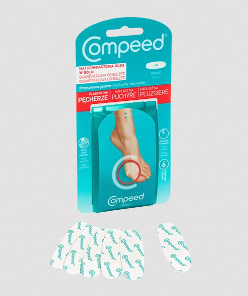 Plastry na pęcherze wąskie natychmiastowa ulga 6 szt Compeed