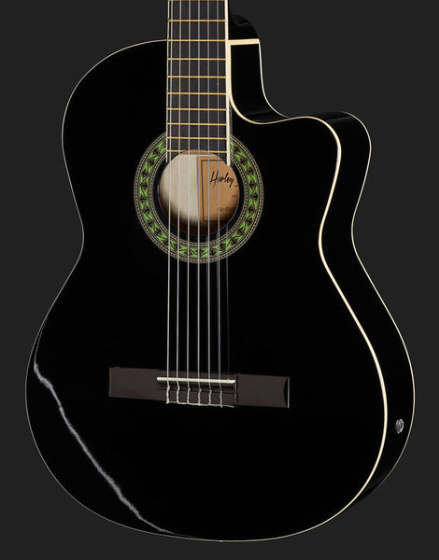 Gitara elektroklasyczna klasyczna 4/4 Czarna Harley Benton CG200CE-BK