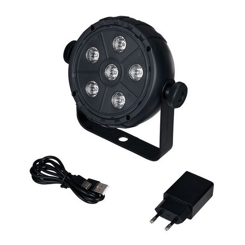 Lampa 6x3W USB-C 6 LED RGB USB Party reflektor dyskotekowy na imprezę