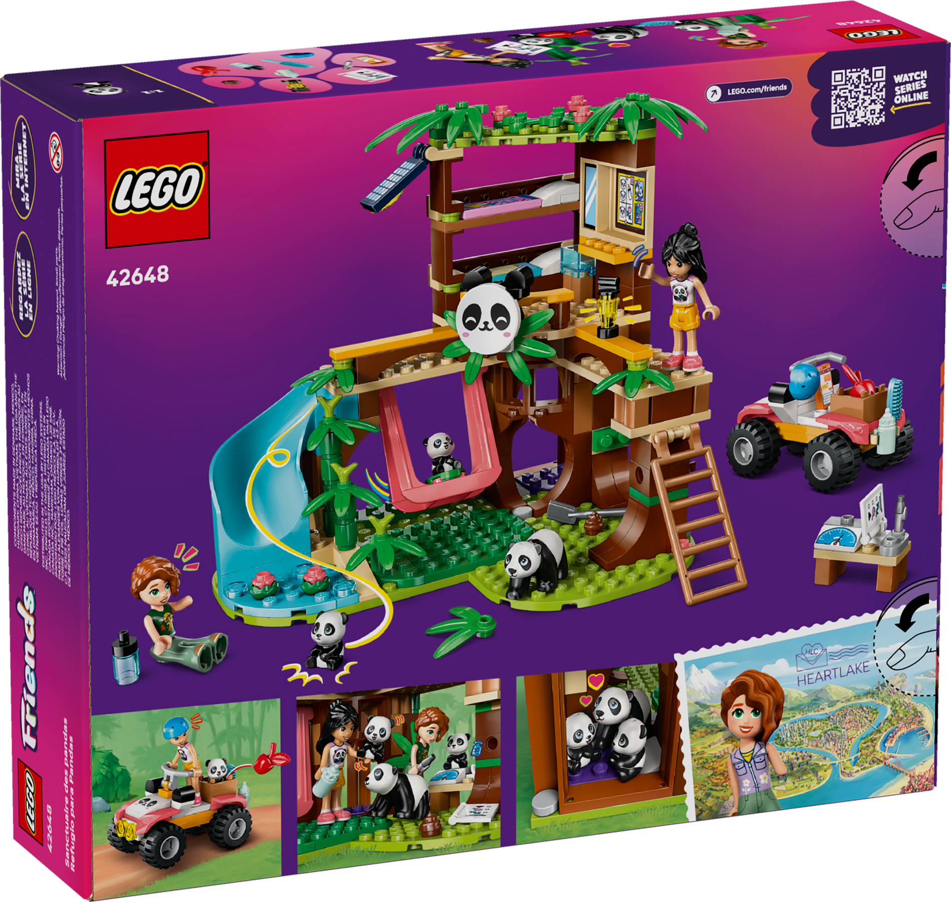 LEGO Friends Opieka nad pandami w rezerwacie 42648 - domek na drzewie