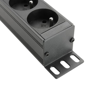 Listwa Zasilająca Adam Hall 87478 RACK 8S 1U 8 gniazd z tyłu 2m włącznik francuska norma