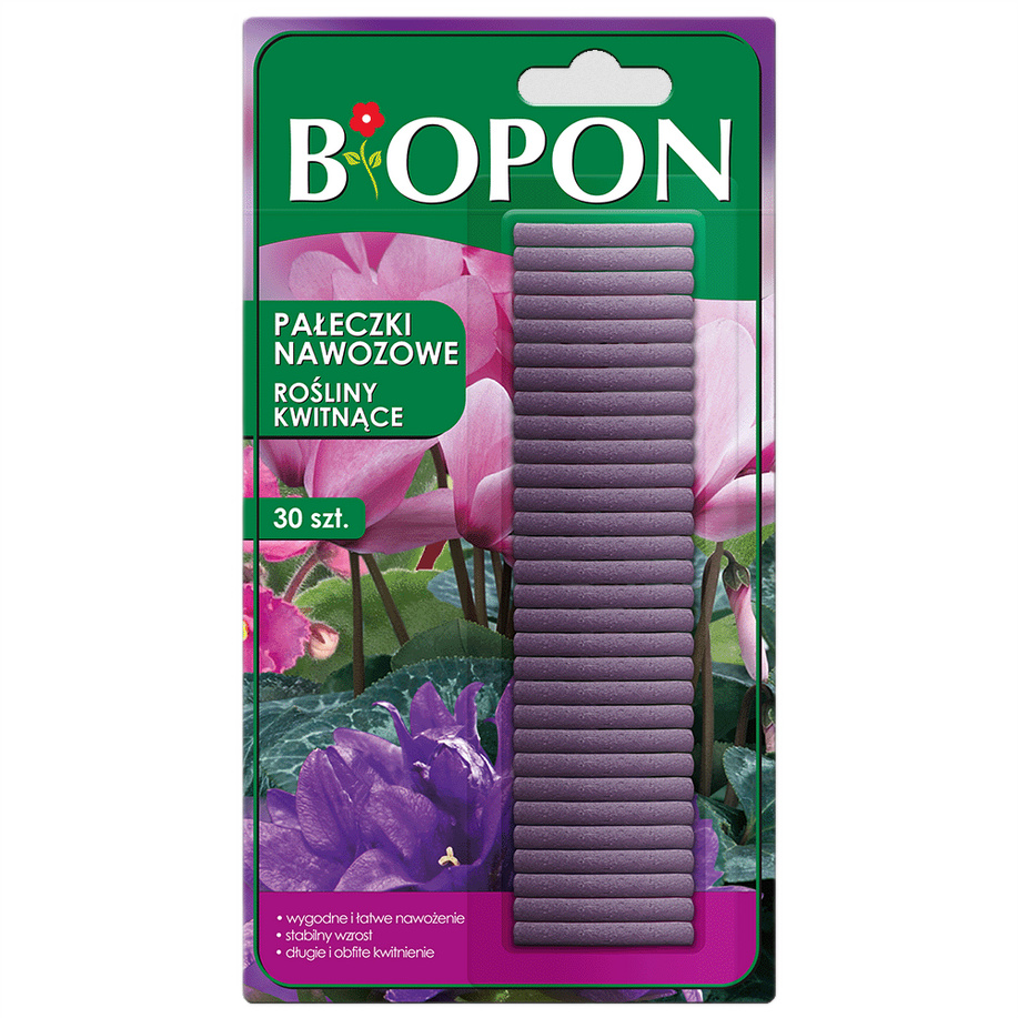 Pałeczki nawozowe nawóz do roślin kwitnących szybki efekt 30 szt BOPON