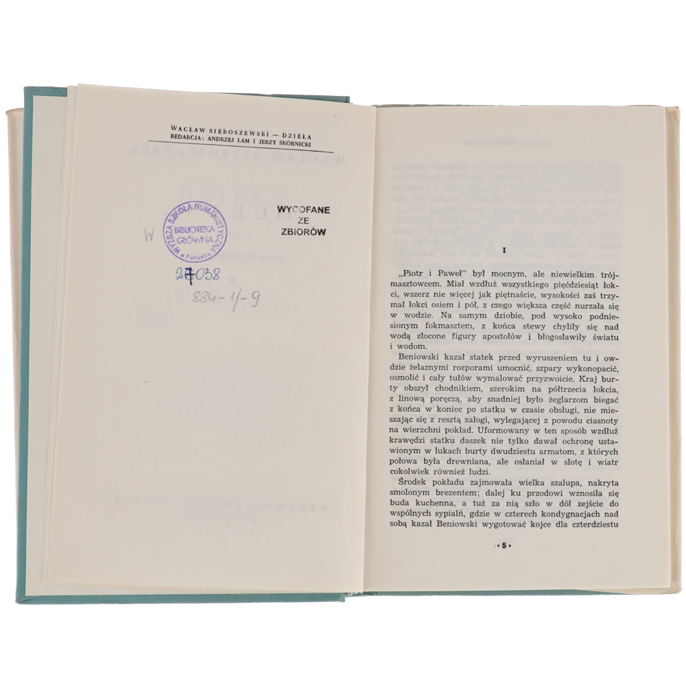 Wacław Sieroszewski Ocean Części I i II 1963