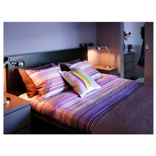 Lampka nocna biurkowa na biurko do czytania regulowana E14 IKEA FORSÅ srebrna