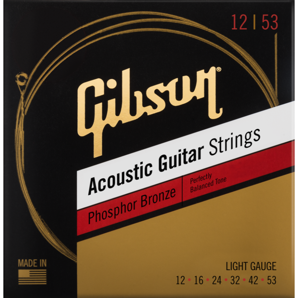 Struny do gitary akustycznej 12-53 Phosphor Bronze Gibson SAG-PB12
