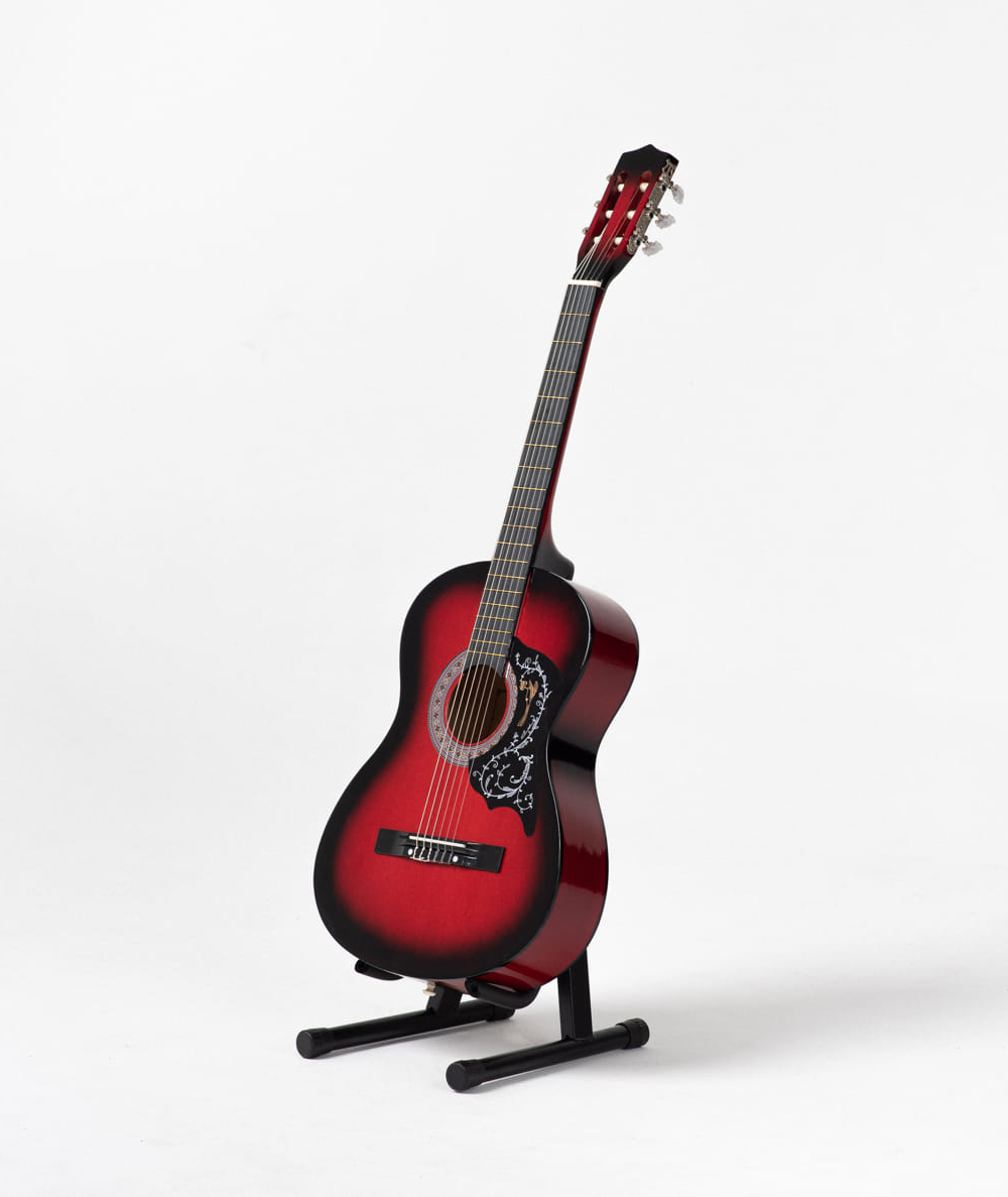 Gitara klasyczna 3/4 7/8 Vintage Czerwona od 12 lat dla dzieci i dorosłych