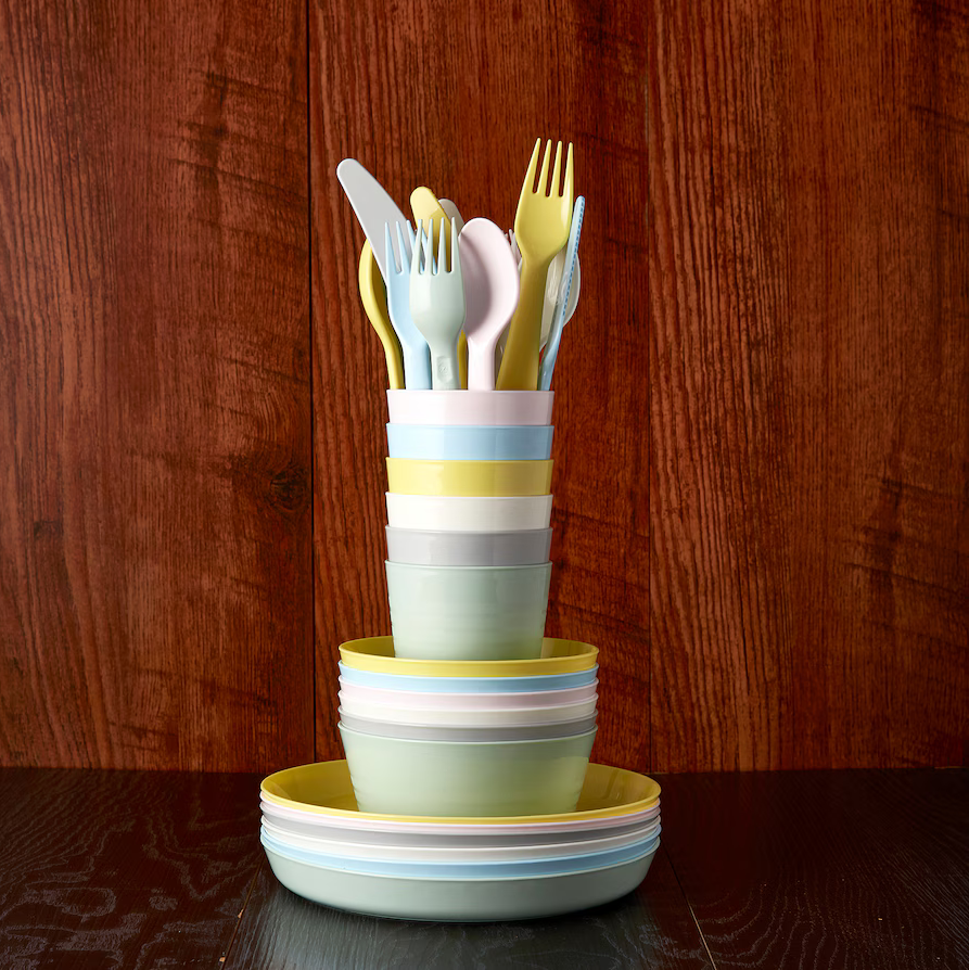 Talerz talerzyk plastikowy do karmienia dziecka zestaw 6szt IKEA KALAS kolory