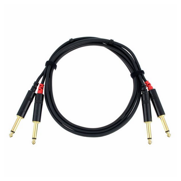Kabel przewód audio sygnałowy Jack 6,3 mm 1,5 m pozłacany Cordial CFU PP