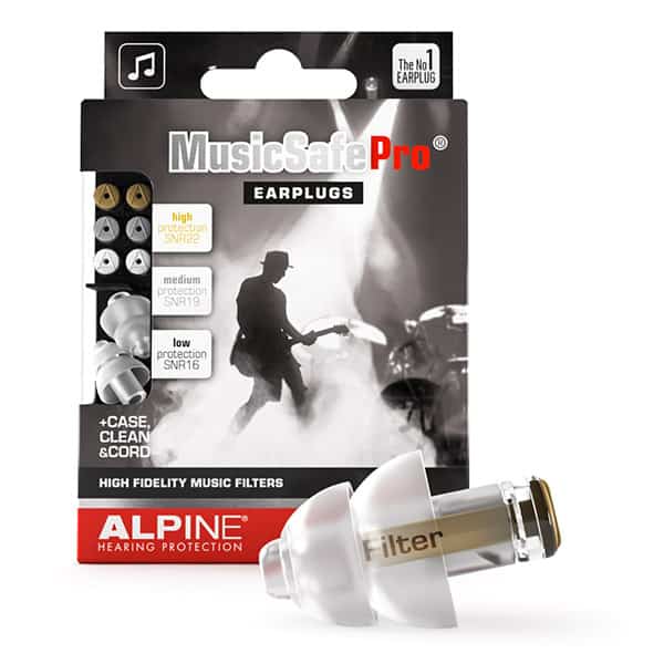 Zatyczki stopery do uszu na Koncert Impreze Alpine MusicSafe Pro Case Clear