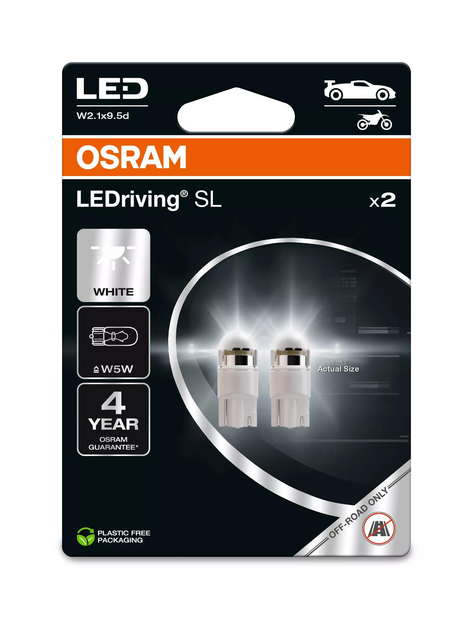 2x Żarówka LED W5W OSRAM LEDriving SL 2825DWP 6000K W2.1x9.5d