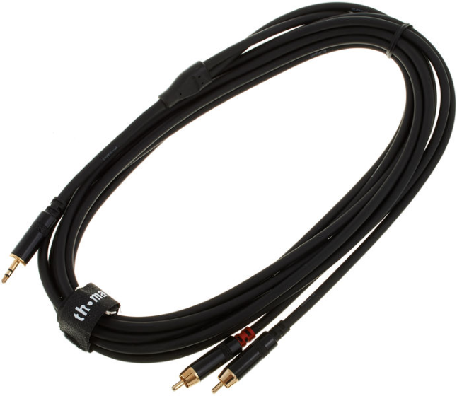 Kabel audio 2x RCA Cinch mini Jack 3,5 mm stereo 3 m pozłacany pro snake