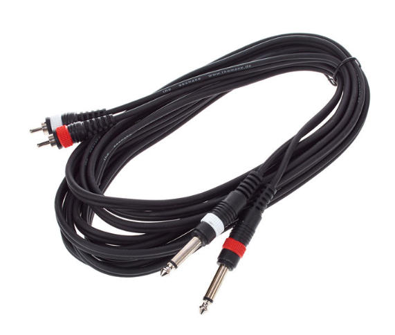 Kabel przewód audio sygnałowy 2x RCA Cinch Jack 6,3 mm 5 m the sssnake