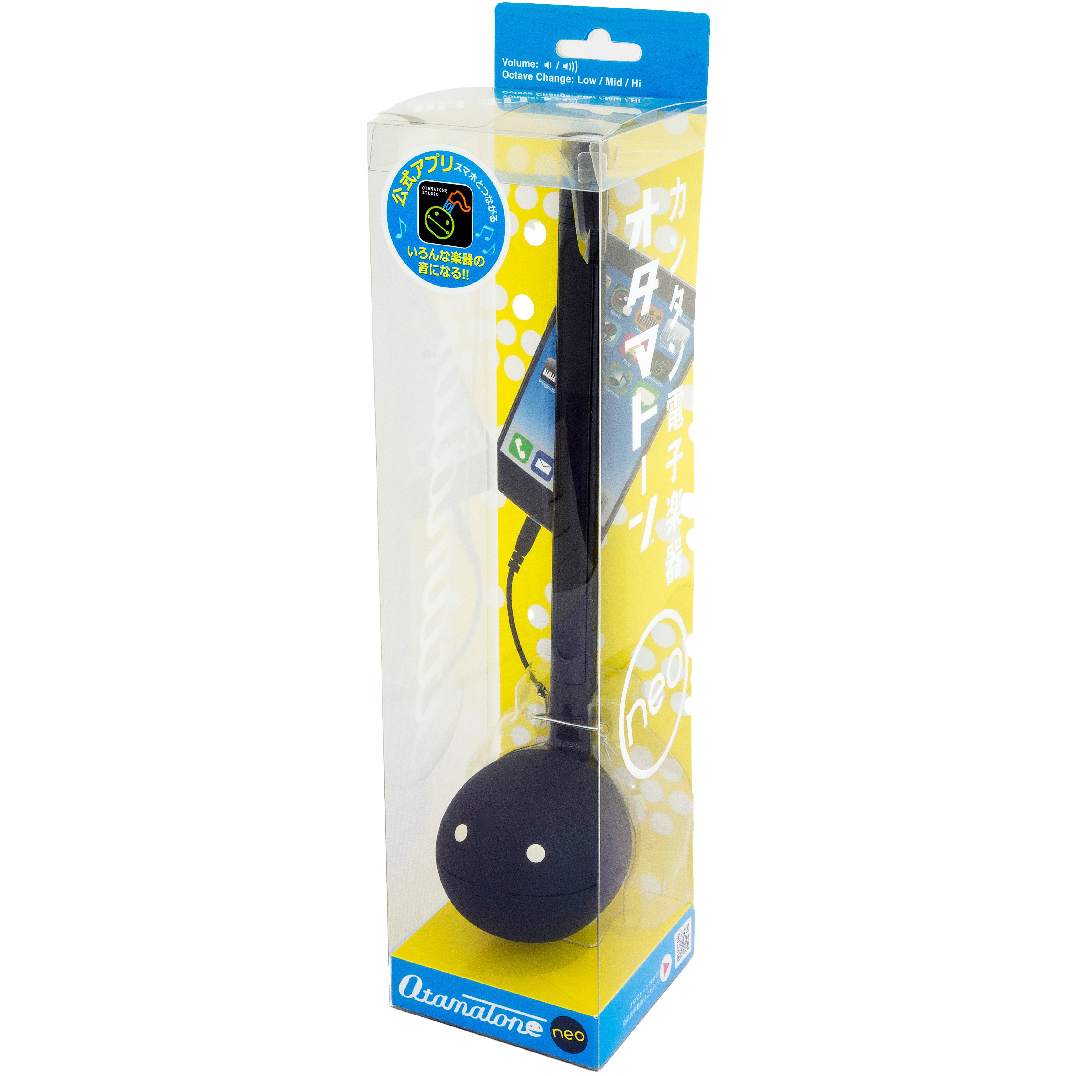 Otamatone Neo Czarny Instrument Syntezator Maywa Denki 28,5 cm Android iOS