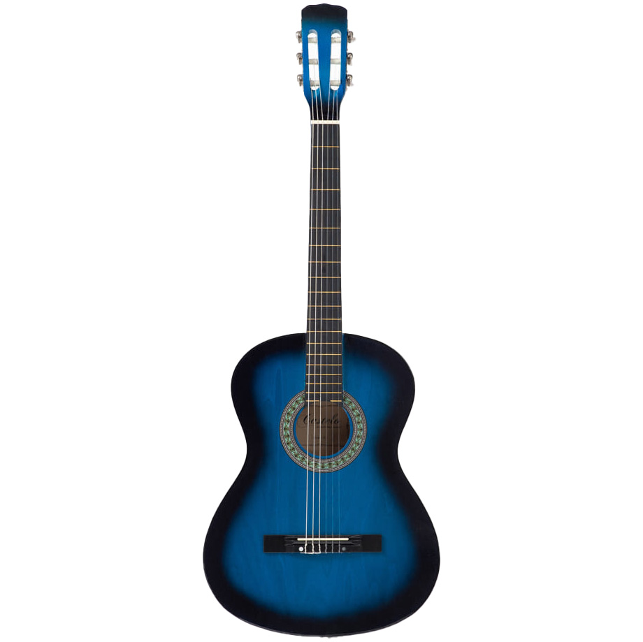 Gitara klasyczna Castelo 4/4 Vintage Niebieska od 12 lat dzieci i dorosłych