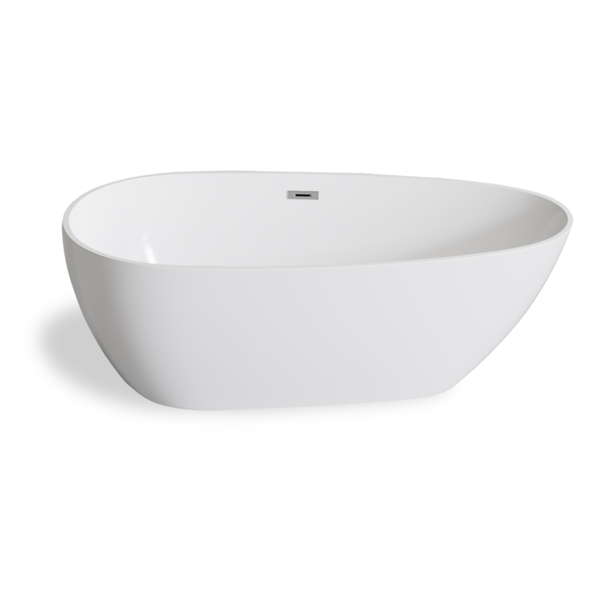 Wanna Gullfoss 170 x 75 cm wolnostojąca Akrylowa biała system przelewowy