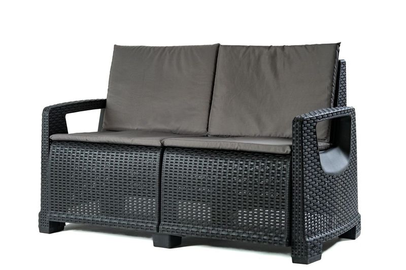 Zestaw Mebli Ogrodowych NAPOLI MINI 6 Rattan Antracyt