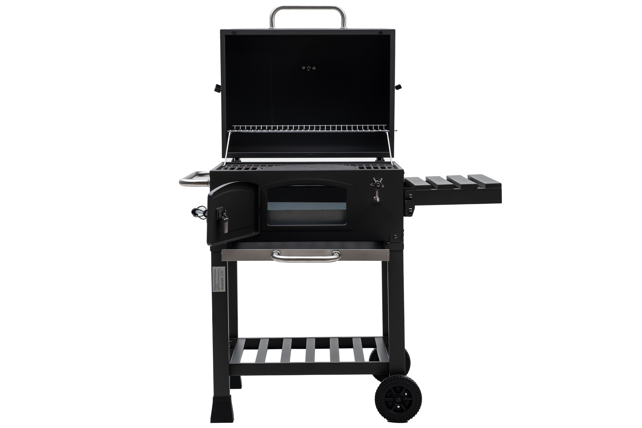 Grill ogrodowy węglowy ruszt żeliwny wózek Carbo - Angul II PREMIUM.