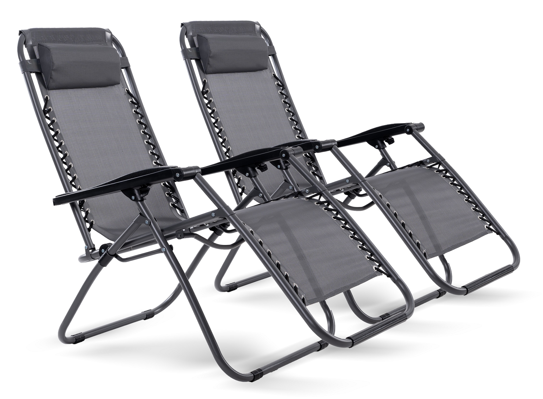 LEŻAK 2szt PLAŻOWY SKŁADANY GRAVITY FOTEL OGRODOWY