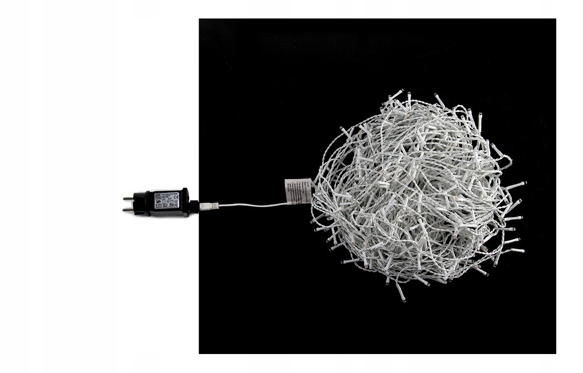 Lampki Choinkowe Sople 500LED 18M Białe Zimne CH34 EUROHIT Christmas