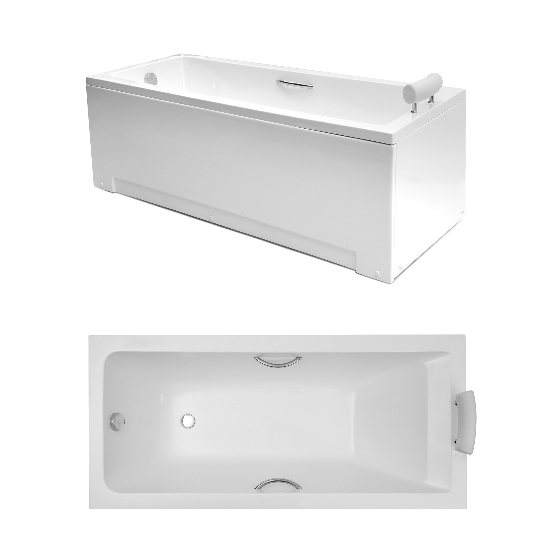 Wanna biała NICOLE AKRYLOWA PRAWA/LEWA KOMPLET 160x70x52