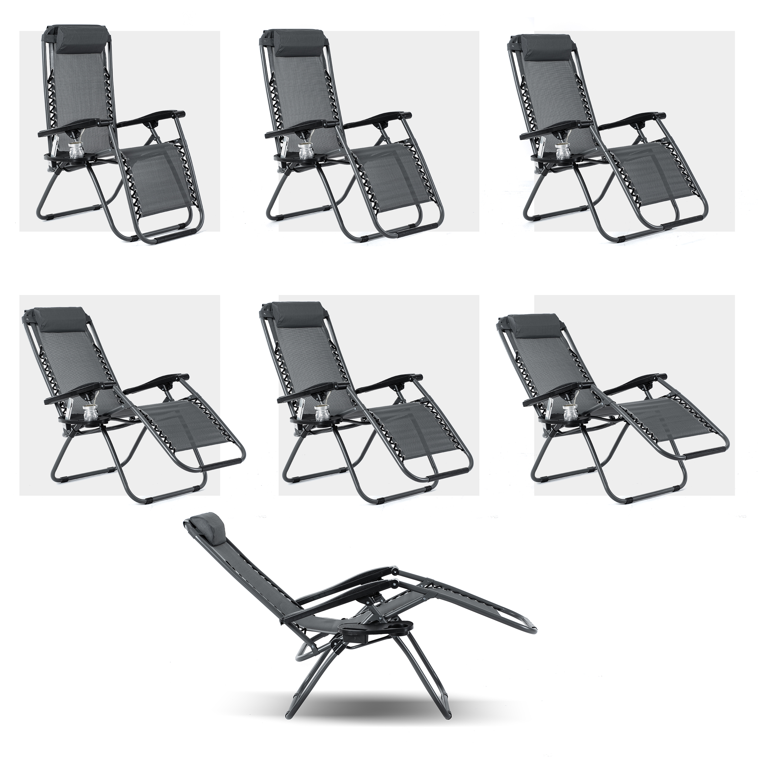 LEŻAK 2szt PLAŻOWY SKŁADANY GRAVITY FOTEL OGRODOWY