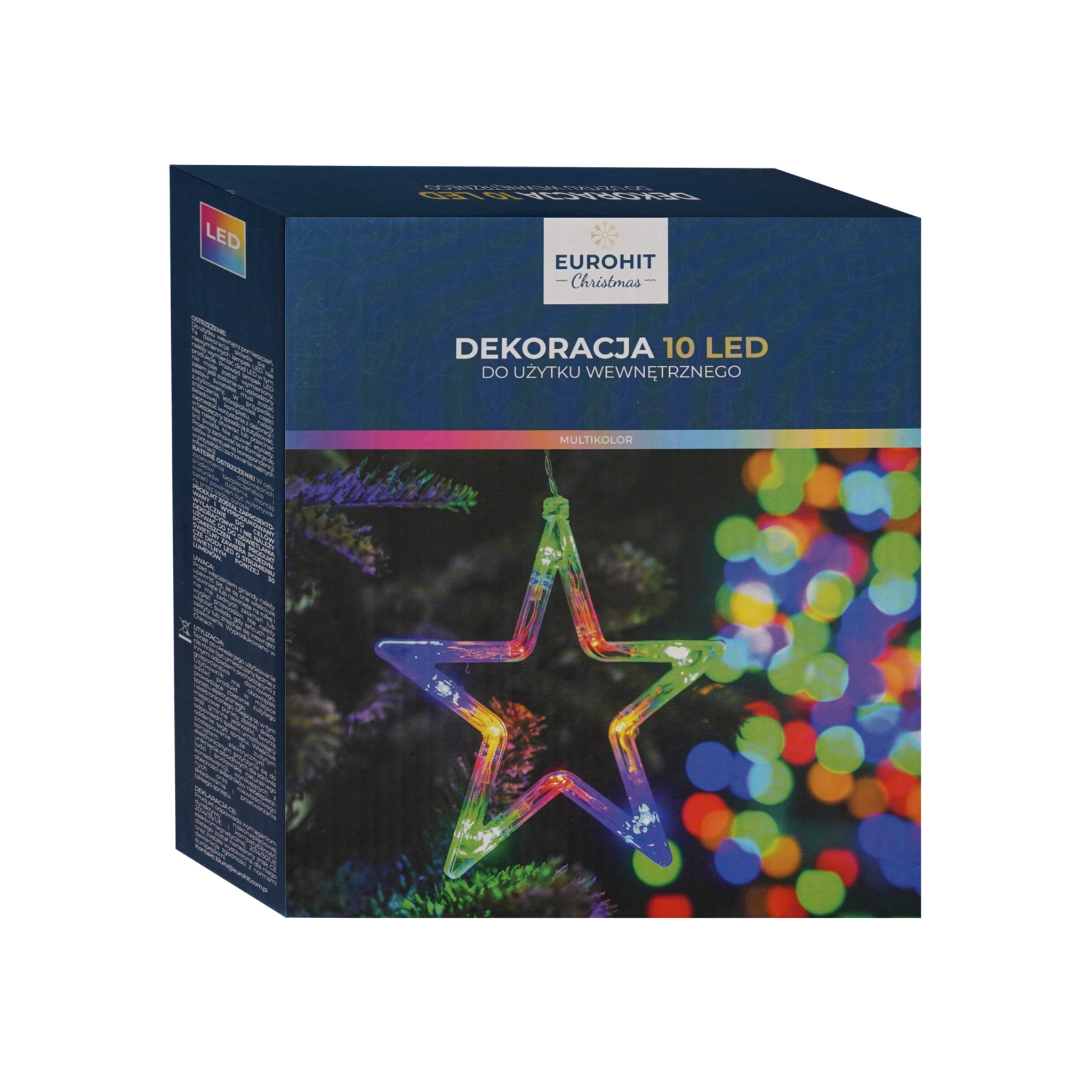 LAMPKI 10 LED NA BATERIE MULTICOLOR GWIAZDA