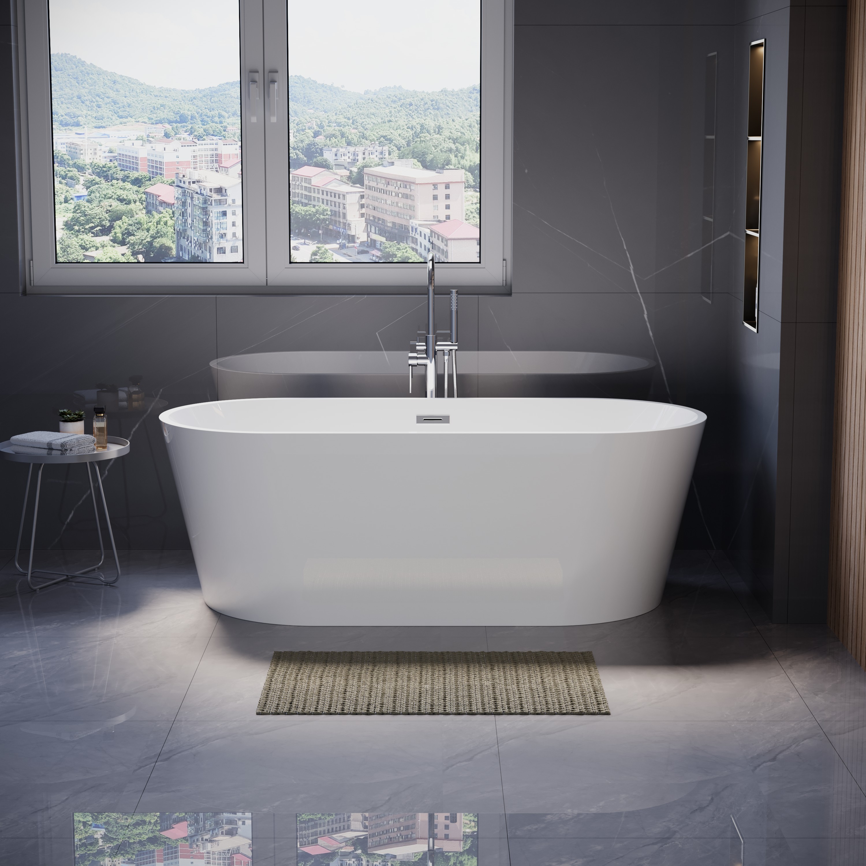 WANNA WOLNOSTOJĄCA Jupiter 170 x 74 +syfon Akryl