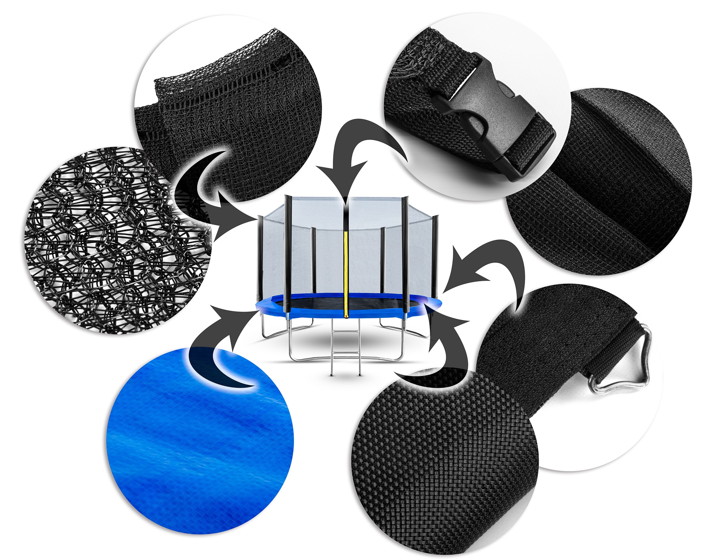 TRAMPOLINA OGRODOWA 10FT 312 CM SIATKA +DRABINKA