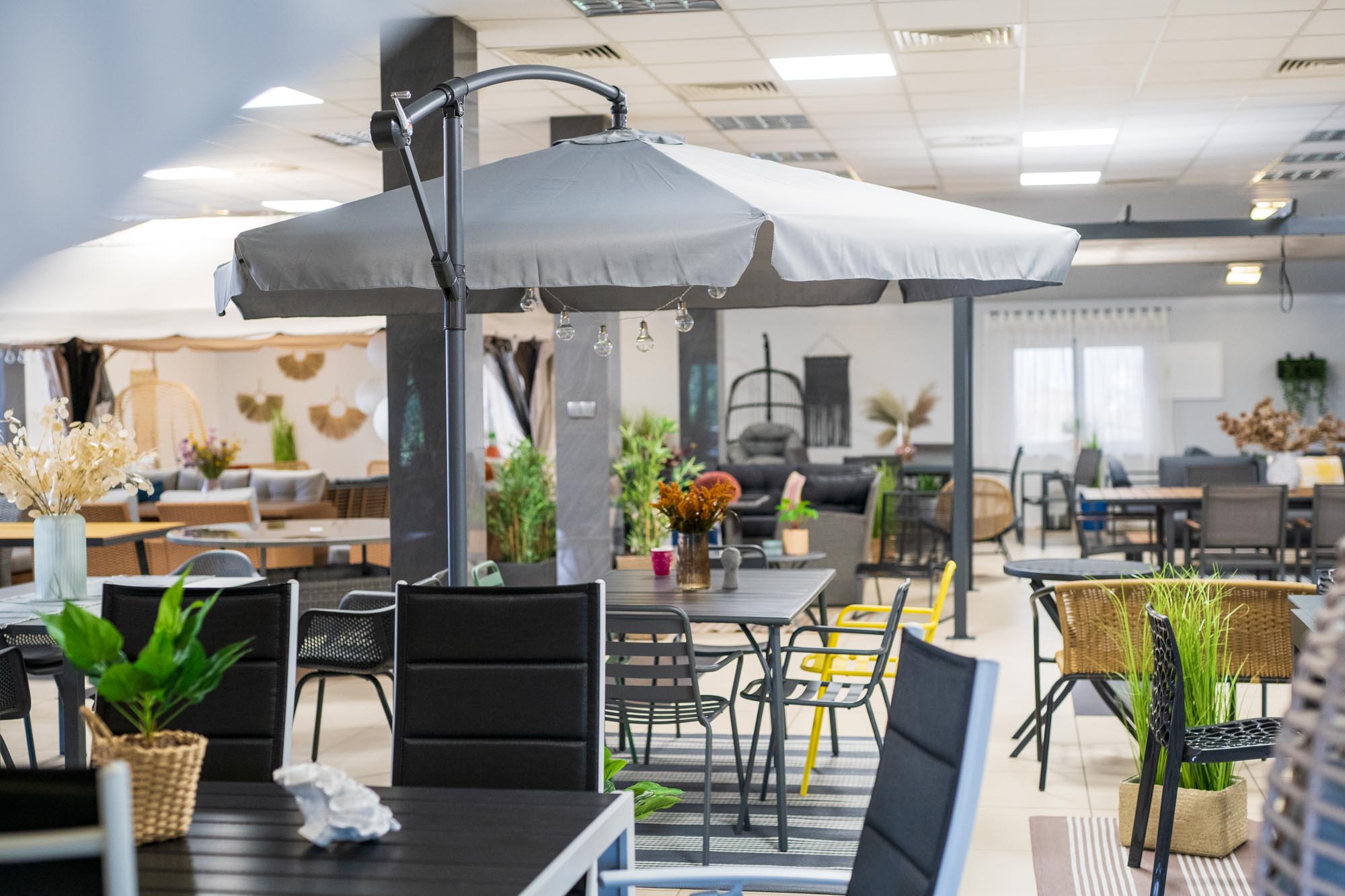 PARASOL OGRODOWY 3.5 M SKŁADANY WERONA DUŻY SZARY