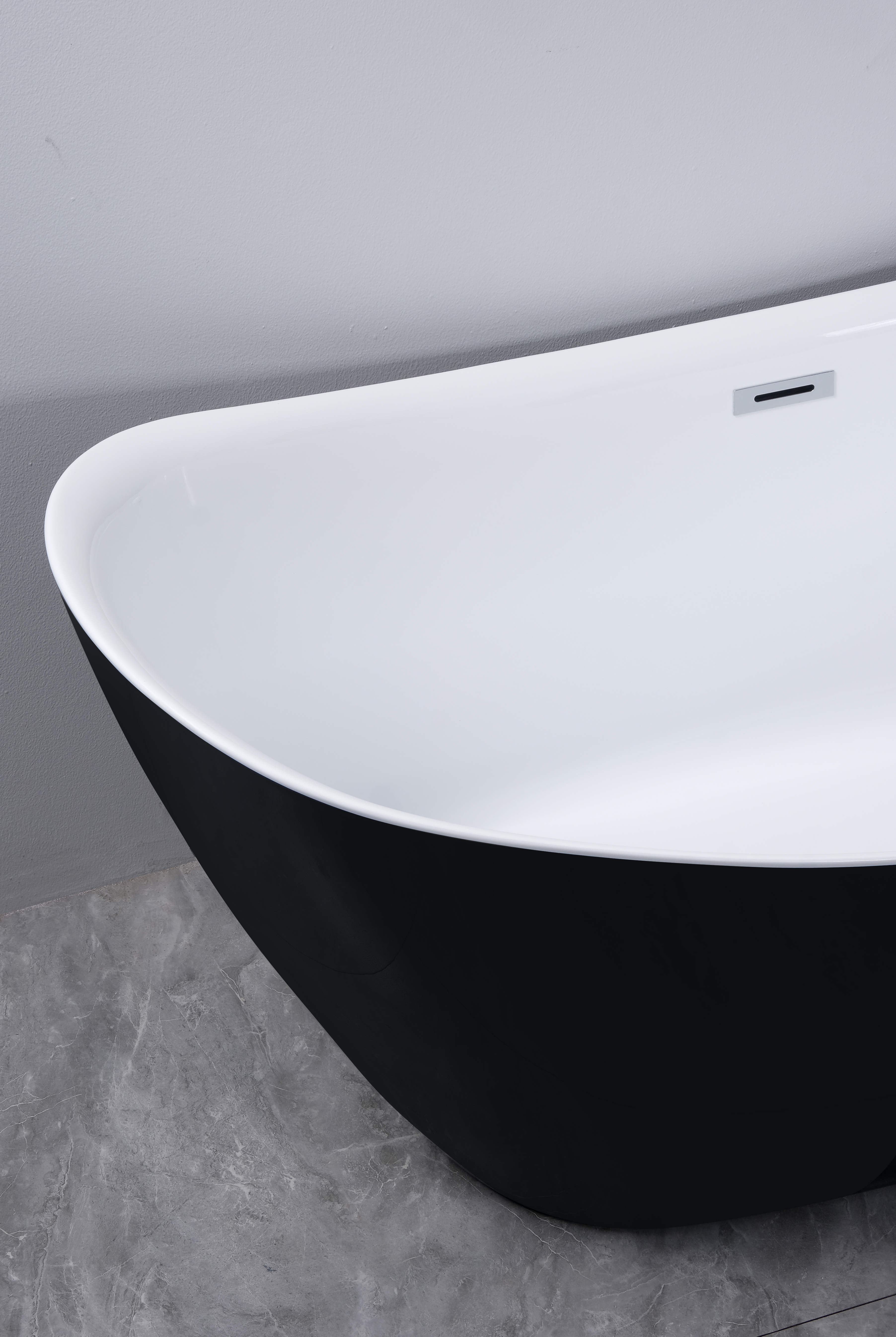 Wanna wolnostojąca Malta Czarno-biała